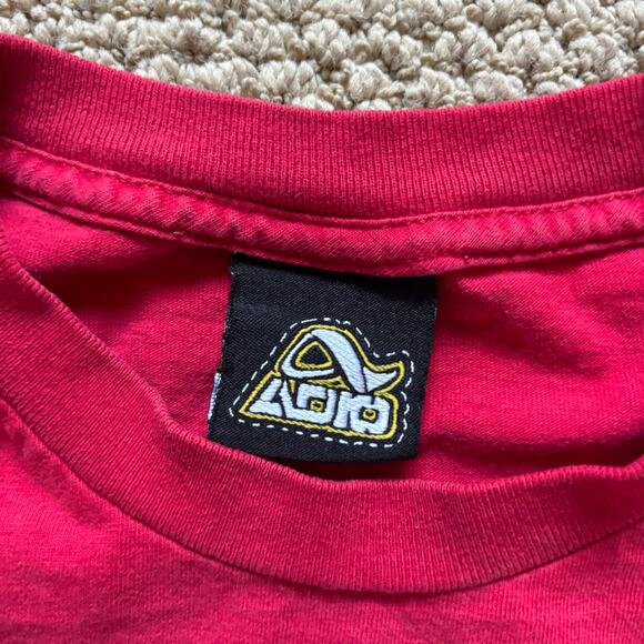vintage y2k 2000s adio footwear skate tshirt red large emo grunge goth - Picture 3 of 8